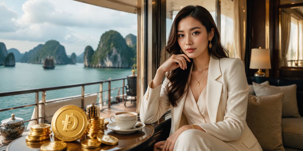 Người dùng thưởng thức giải trí casino trực tuyến bên vịnh Hạ Long